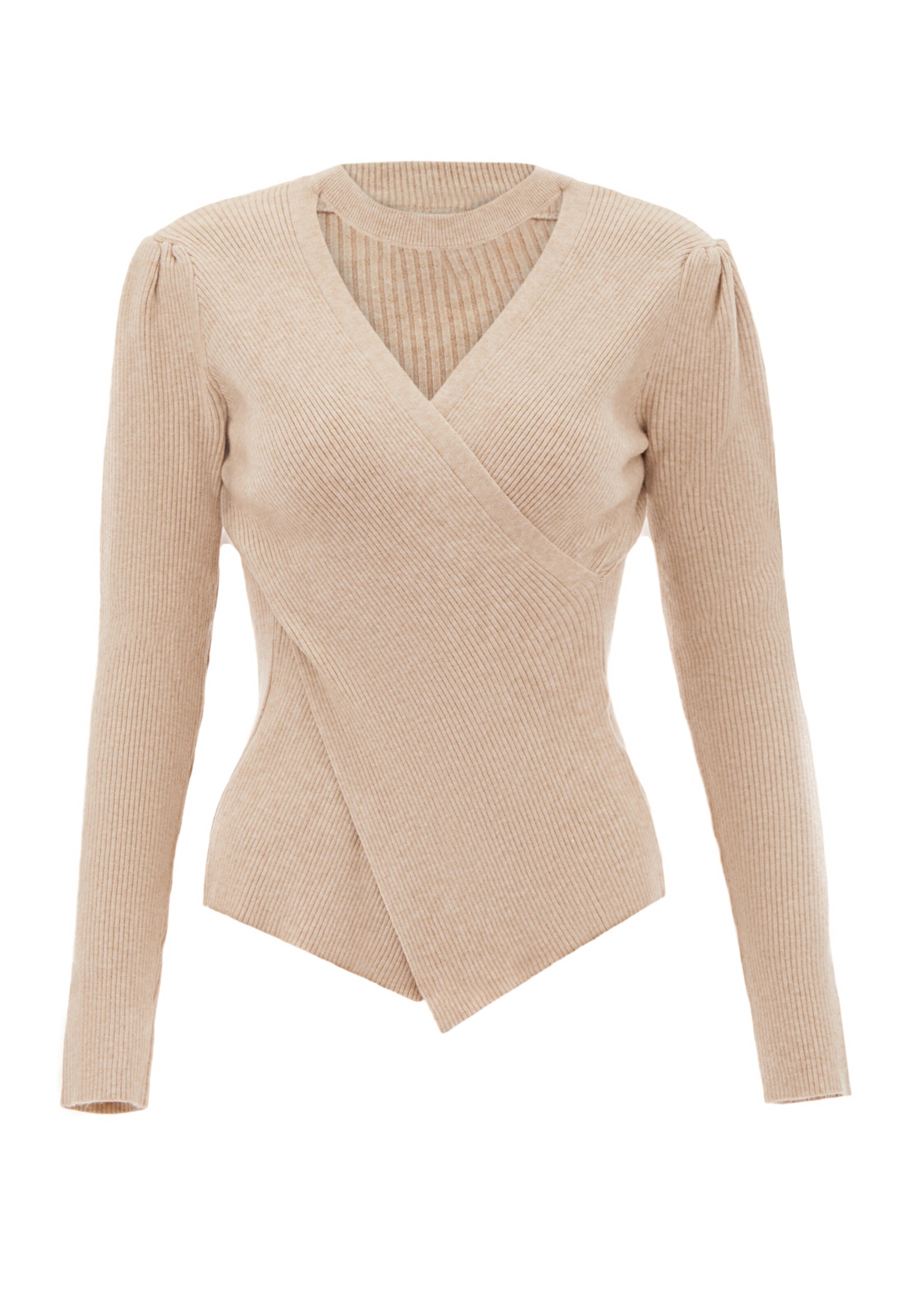 NAEMI Trui in Beige: voorkant
