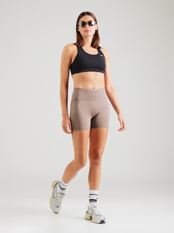 NIKE Skinny Fit Спортен панталон 'SWIFT' в кафяво