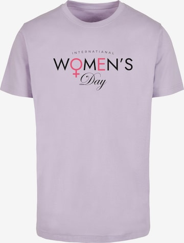 Merchcode Shirt 'WD - International Women's Day' in Lila: voorkant