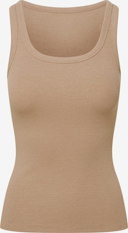Top 'Ripp-Tanktop aus Viskose-Baumwoll-Mix, Jody 2' di ESOTIQ in beige: frontale