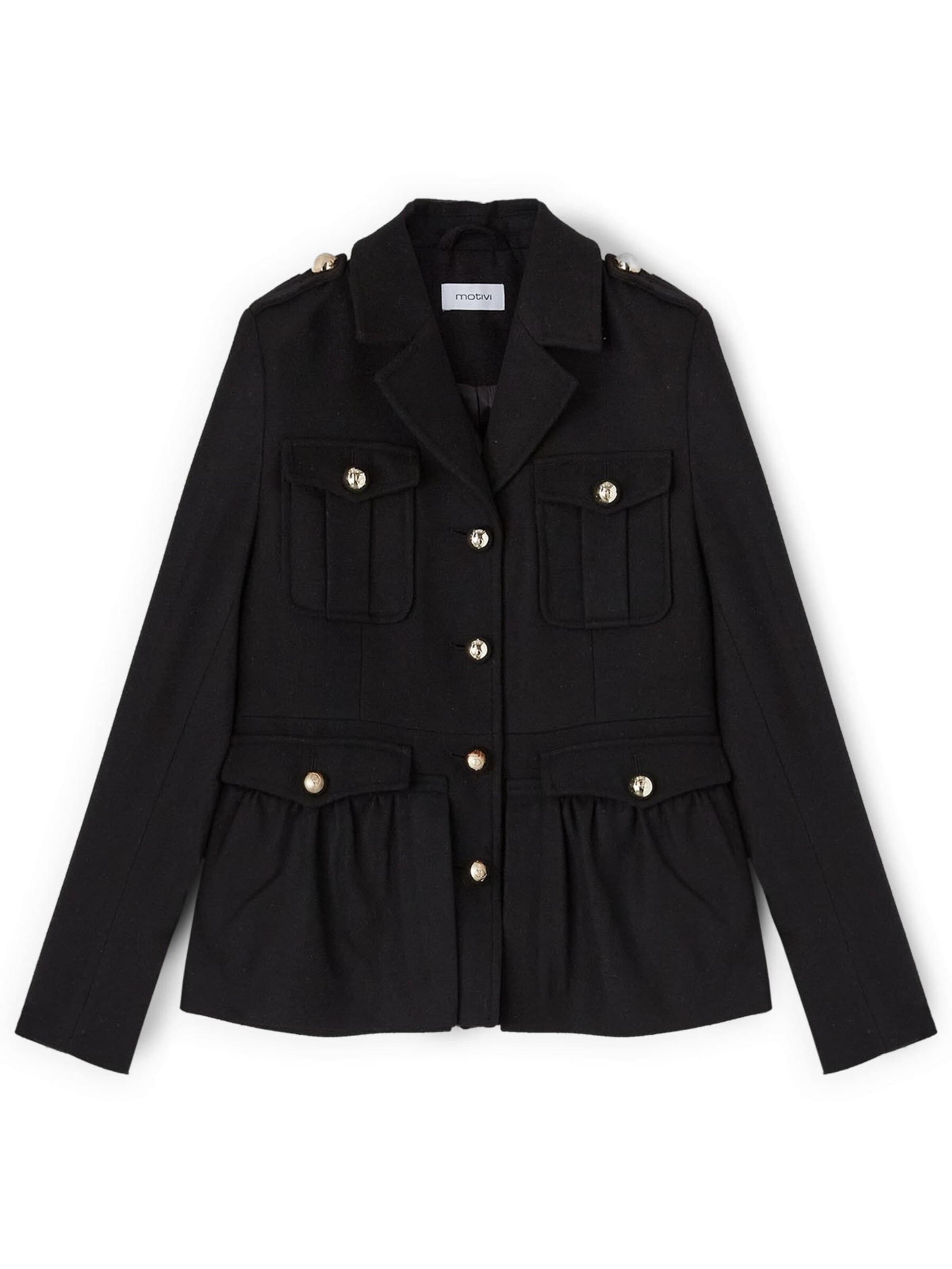 MOTIVI - Chaqueta de entretiempo en negro: frente