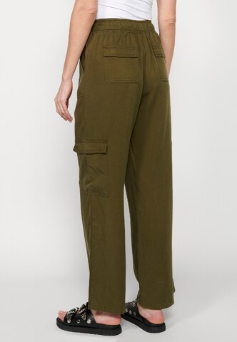 KOROSHI - regular Pantalón vaquero cargo en verde