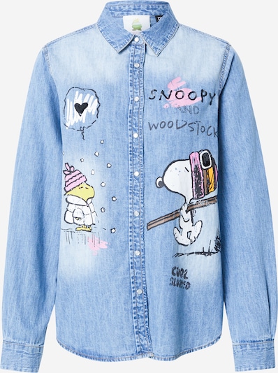 PRINCESS GOES HOLLYWOOD Pusero 'Snoopy' värissä sininen denim / roosa / musta / valkoinen, Tuotenäkymä