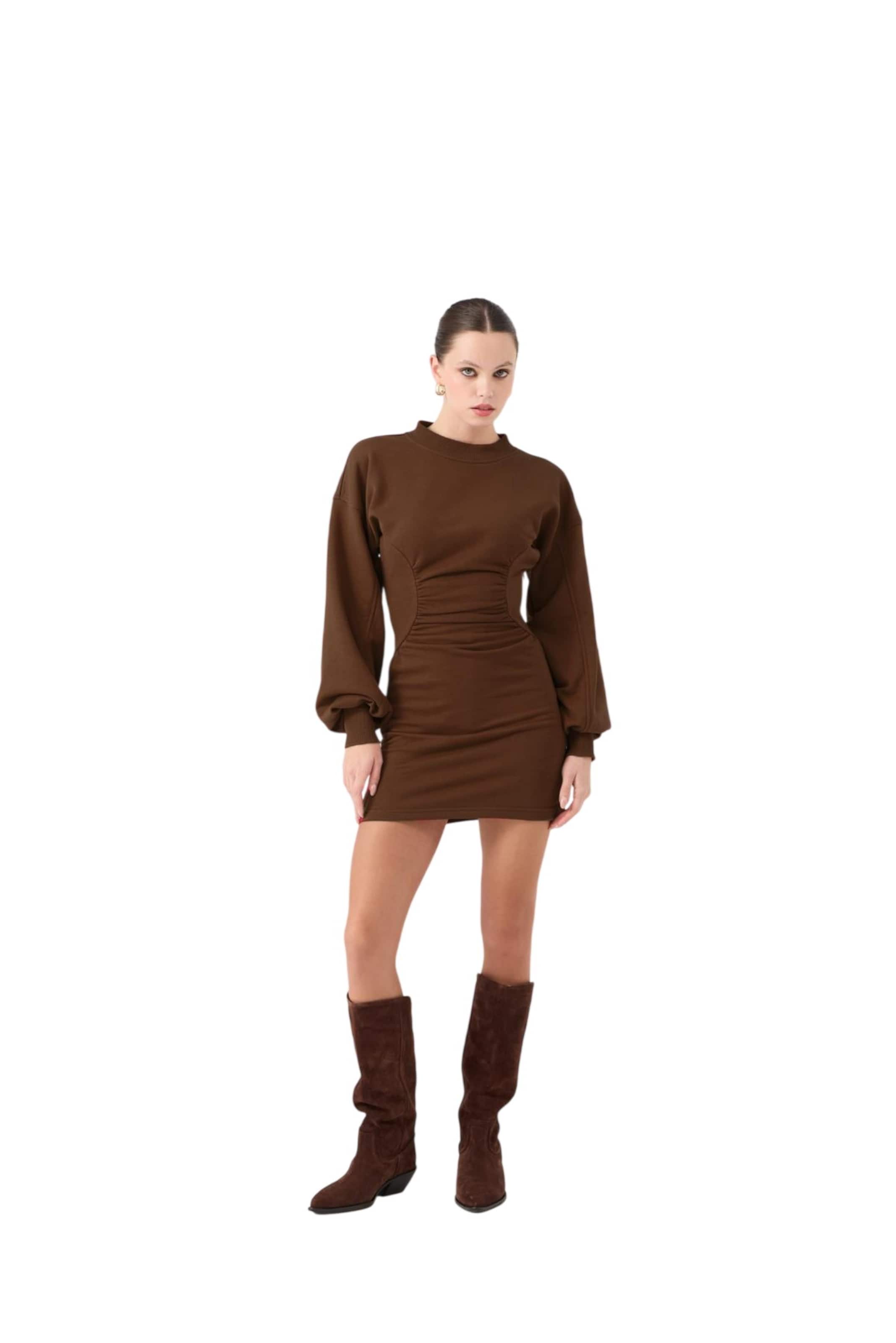 HOLLY LOLLY Kleid in Braun