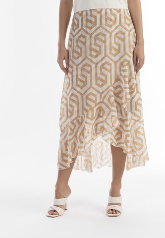 faina Rok in Beige: voorkant