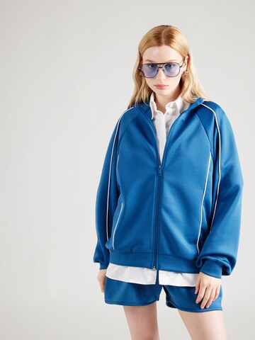 Veste de survêtement TOPSHOP en bleu : devant