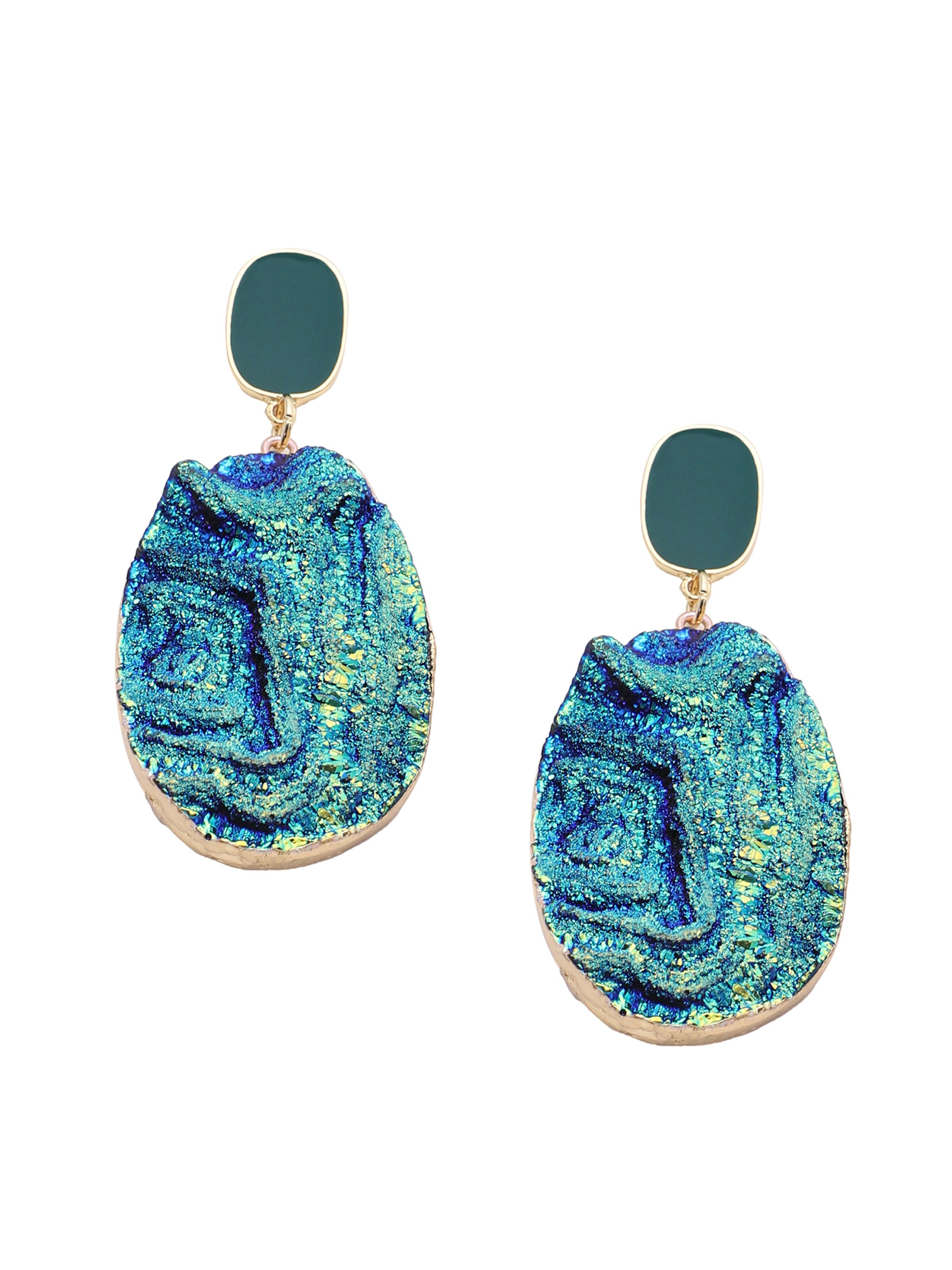 SOHI Kõrvarõngas 'Devanshi', värv sinine: eest vaates