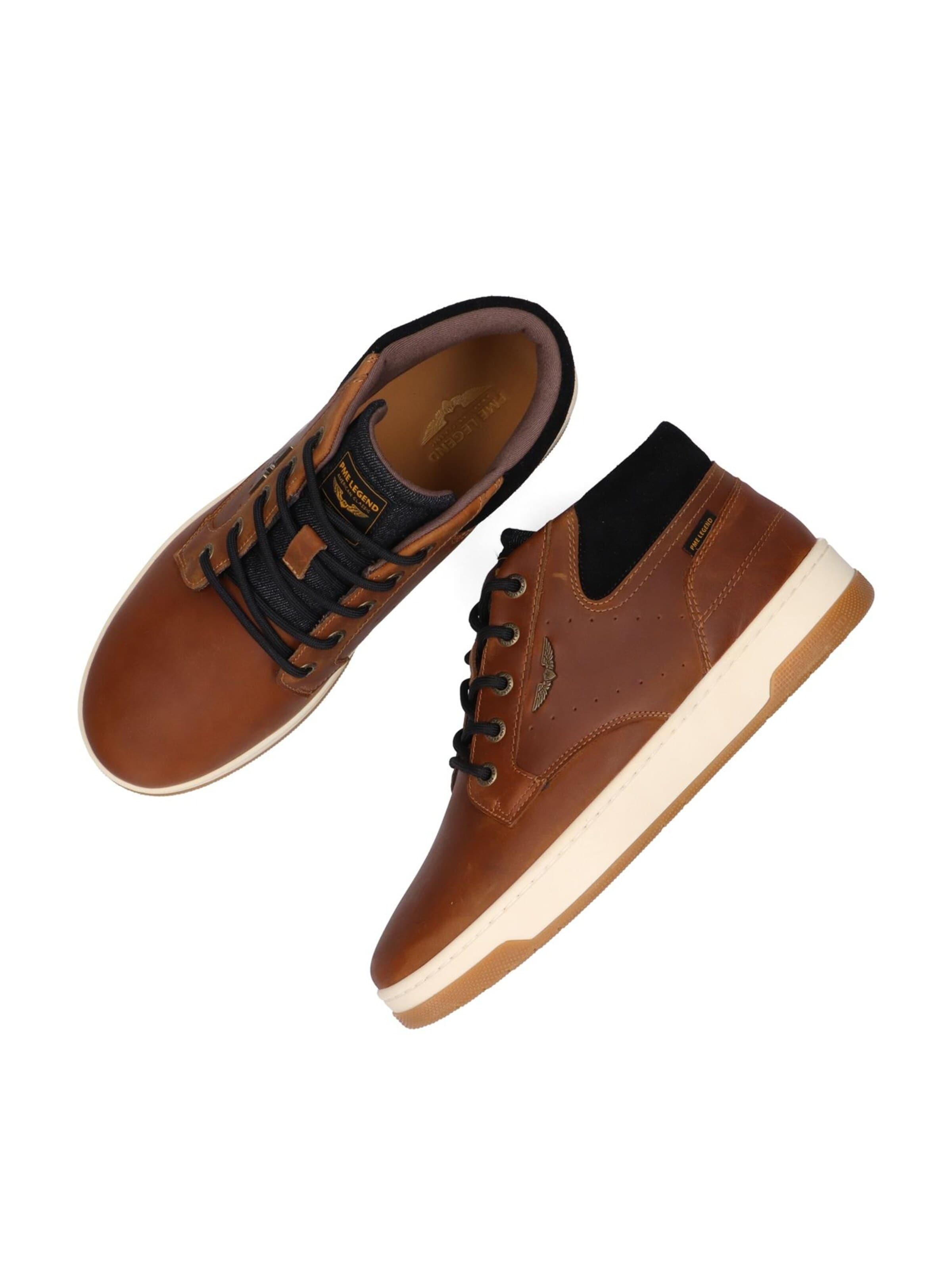 PME Legend Låg sneaker 'Porter sneaker in waxed leather' i brun