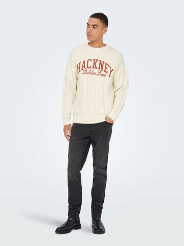 Pull-over 'ONSMack' Only & Sons en blanc
