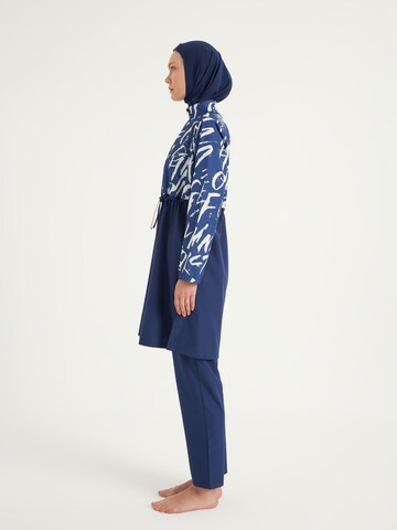 Riva Mera by Marina High neck Swimsuit 'Riva Mera by Marina R2502 Burkini/Modest' in Blue