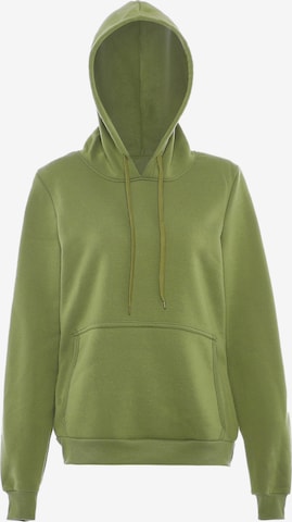 Sweat-shirt Yuka en vert : devant