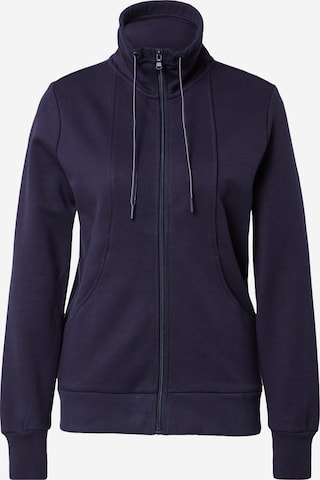 ESPRIT Athletic Zip-Up Hoodie in Blue: front