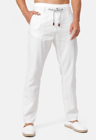 INDICODE JEANS Regular Chino Pants 'Veneto' in White: front