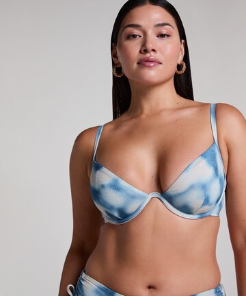 Hunkemöller T-shirt Bikini top 'Lagoa' in Blue: front