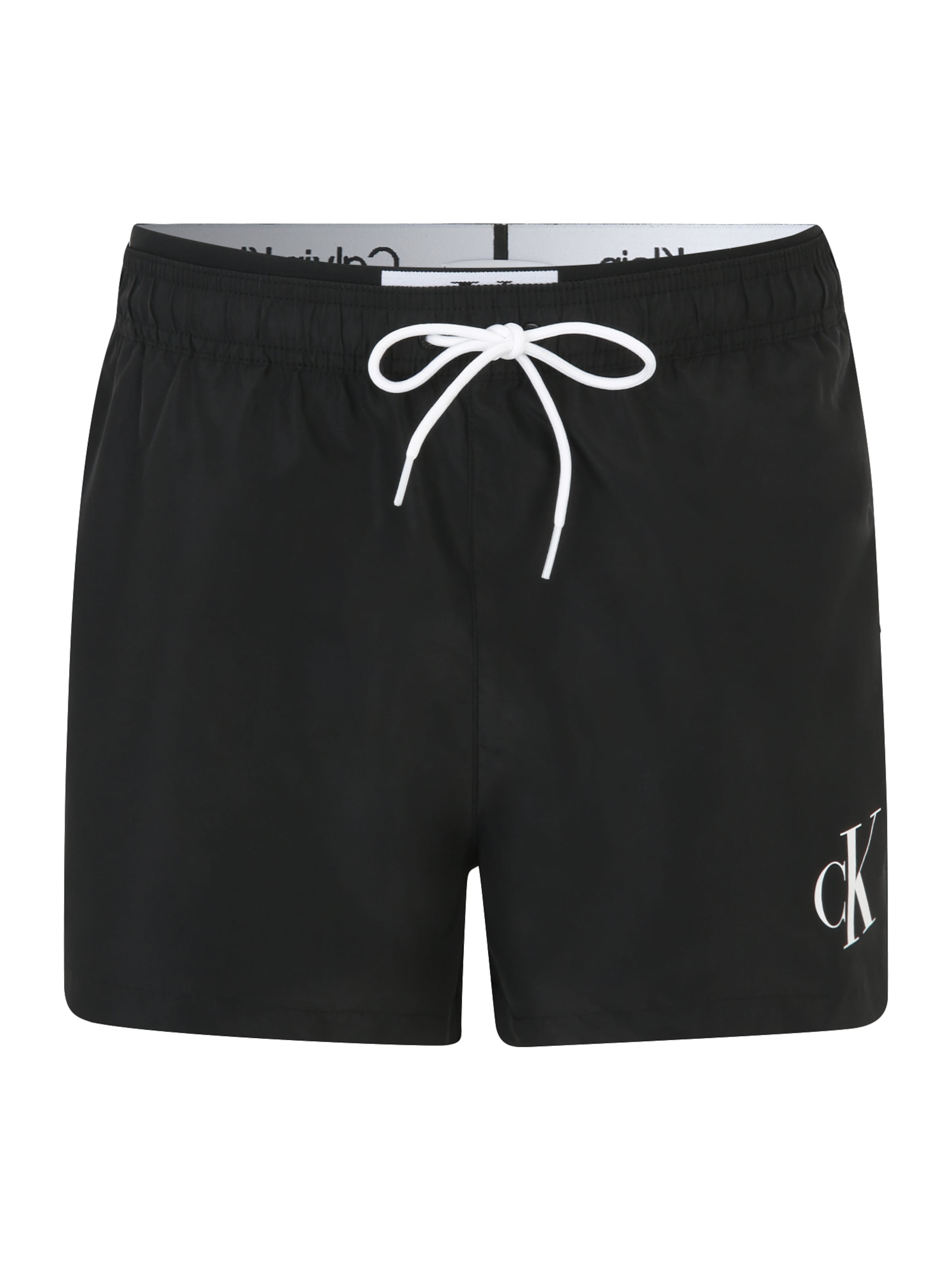 Calvin Klein Swimwear Zwemshorts in S in de kleur Zwart / Wit, Productweergave