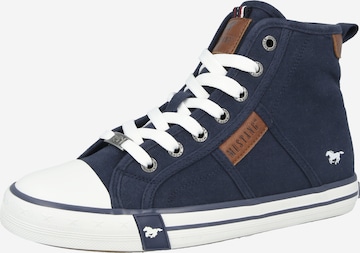 MUSTANG - Sapatilhas altas em azul: frente