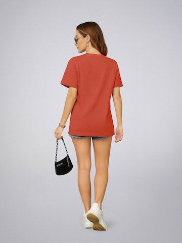 LEAFLETIC Shirt 'Leafletic Women’s Short Sleeve Crew Neck T-shirt' in Red