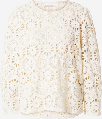 LA STRADA UNICA Sweater 'Diano' in White: front