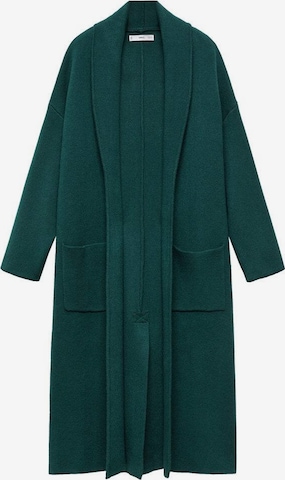 Manteau en tricot 'Ringo' MANGO en vert : devant