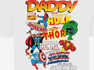 F4NT4STIC Shirt 'Marvel Comics Our Dad Superhero' in Wit: voorkant