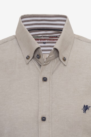 DENIM CULTURE Regular fit Button Up Shirt 'Tywin' in Beige