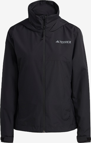 ADIDAS TERREX Outdoorová bunda – černá: přední strana