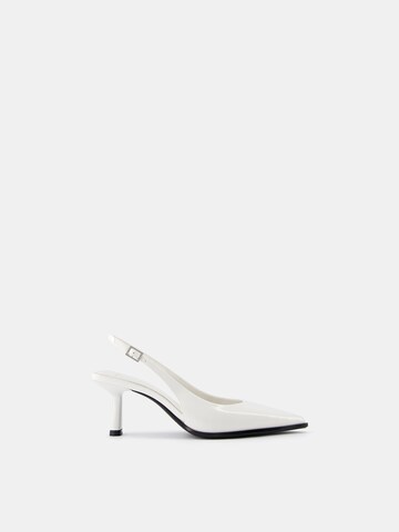 Bershka Slingback pumps i vit