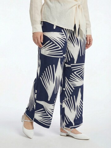 Guido Maria Kretschmer Curvy Широкий Штаны 'Lani' в Синий