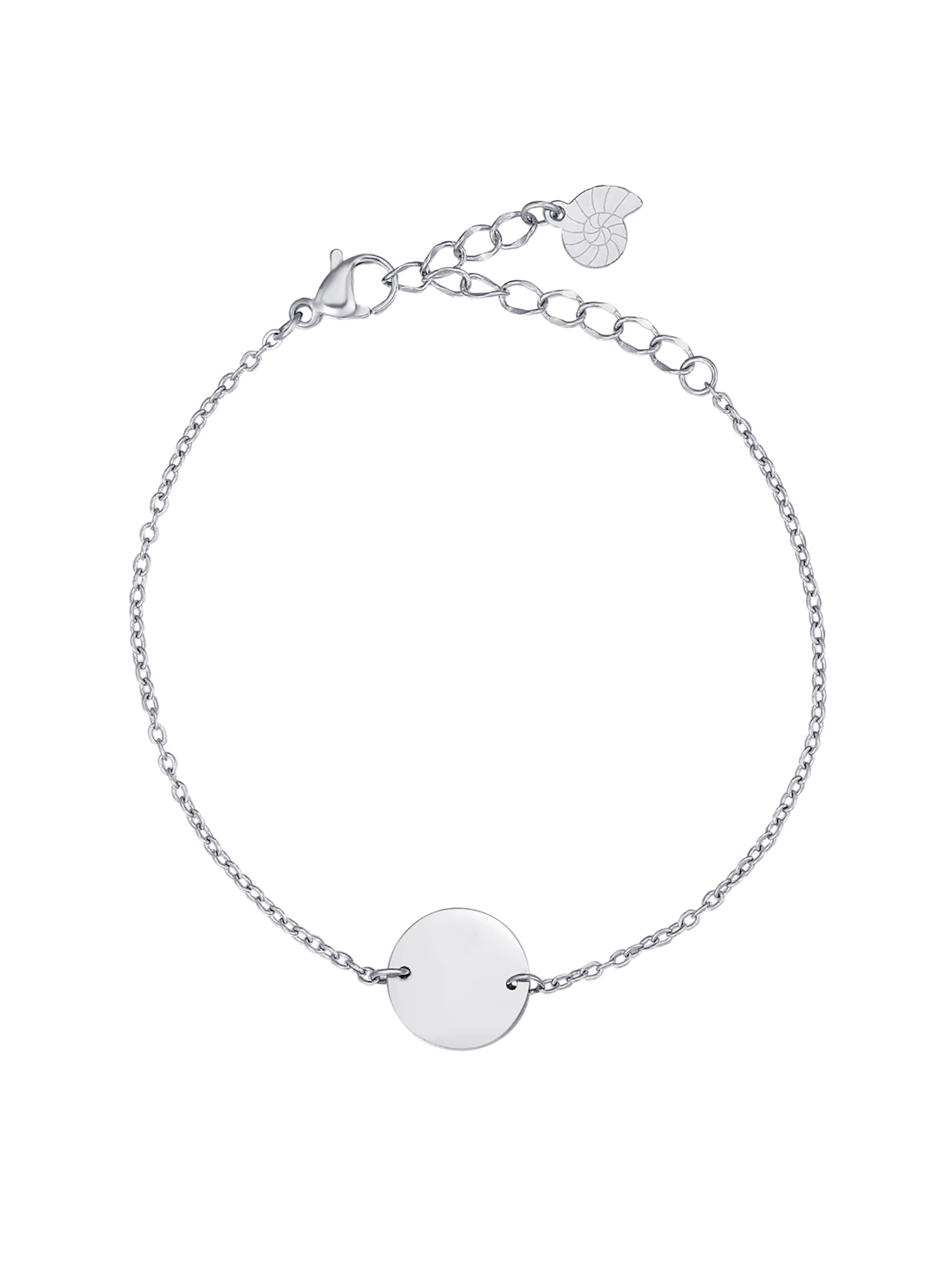 Hey Happiness Armband 'Ora' in Zilver: voorkant