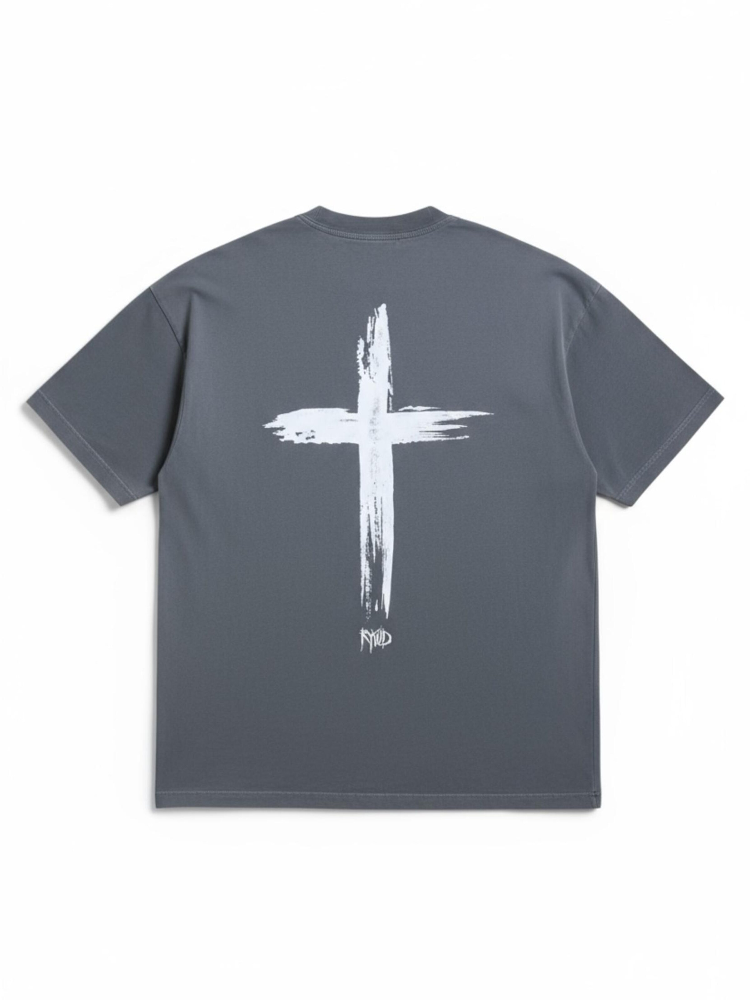 Remember you will die Shirt 'Kreuz' in Grey