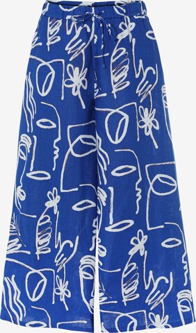 Wide Leg Pantalon 'OKLIMA' TATUUM en bleu : devant