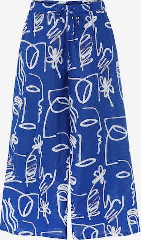TATUUM - Perna larga Calças 'OKLIMA' em azul: frente