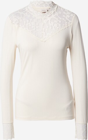 Cream Blouse in Wit: voorkant