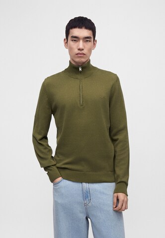 HUGO Sweater 'San Quintus' in Green