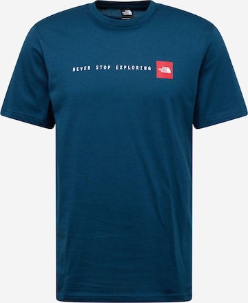 THE NORTH FACE Футболка 'NEVER STOP EXPLORING' в Синий: спереди