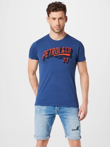 Petrol Industries - Camiseta en azul: frente