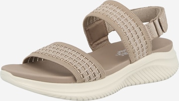 SKECHERS Сандали 'ULTRA FLEX 3.0' в кафяво: отпред