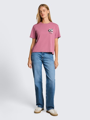 Tricou 'Peanuts' de la TOM TAILOR DENIM pe roz