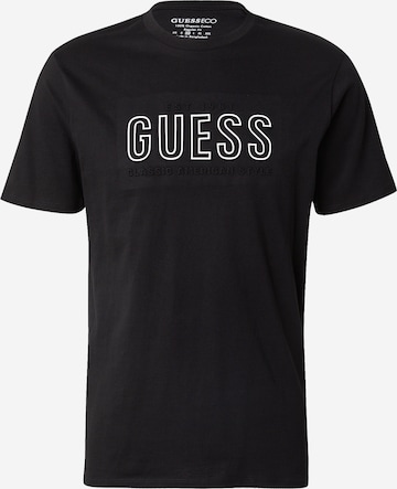 T-Shirt GUESS en noir : devant