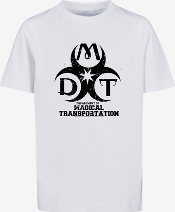 Maglietta 'Harry Potter Department Of Magical Transportation' di F4NT4STIC in bianco: frontale
