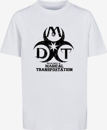 T-Shirt 'Harry Potter Department Of Magical Transportation' F4NT4STIC en blanc : devant