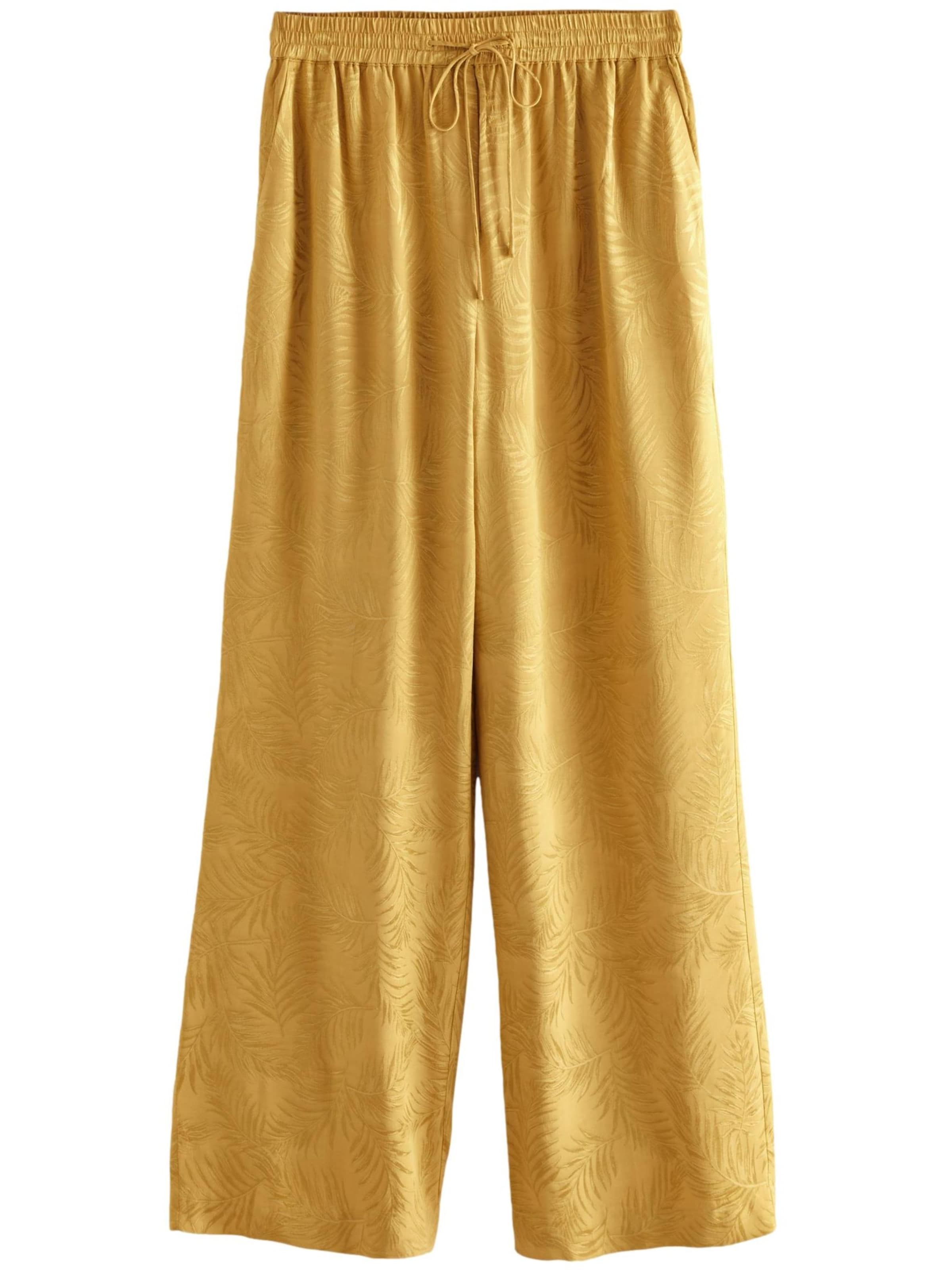 Next Wide leg Broek in Geel: voorkant