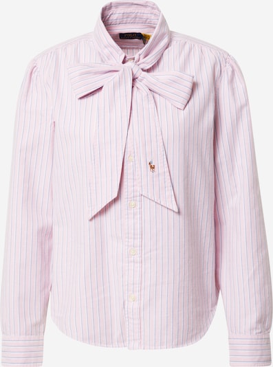 POLO RALPH LAUREN Bluse i røgblå / cognac / lyserød, Produktvisning