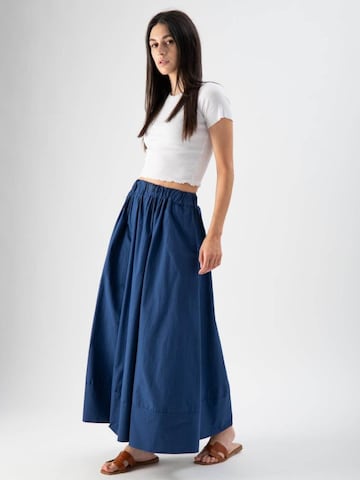 MND Rock 'Long poplin skirt' in Blau