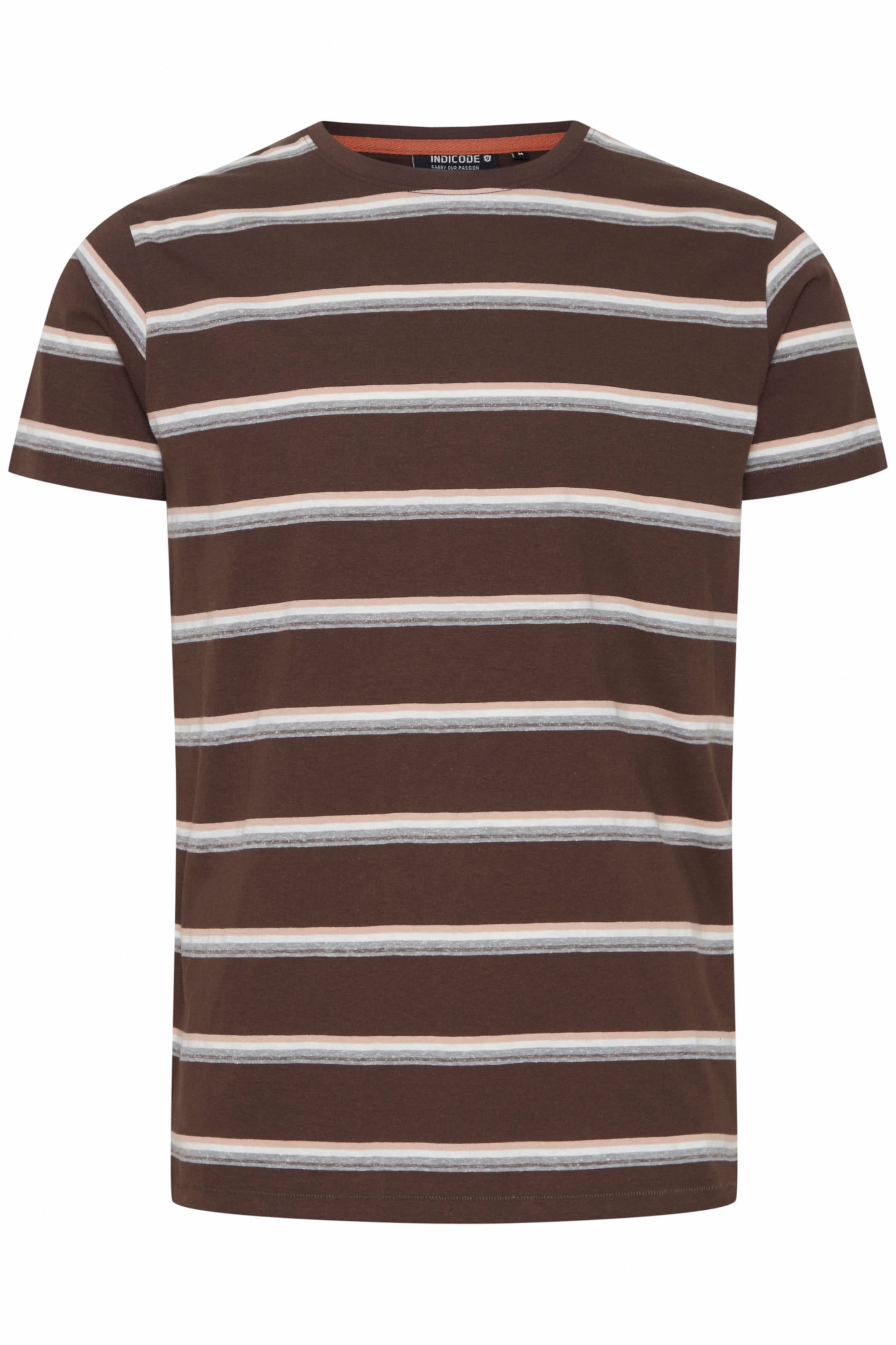 INDICODE JEANS Shirt 'Ingo' in Bruin: voorkant