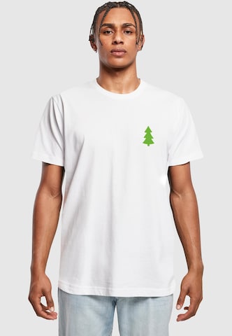 Merchcode Футболка 'Christmas Vibes' в Белый: спереди