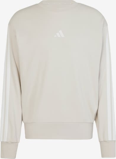 ADIDAS SPORTSWEAR Sportska sweater majica 'Essentials' u sivkasto bež / bijela, Pregled proizvoda
