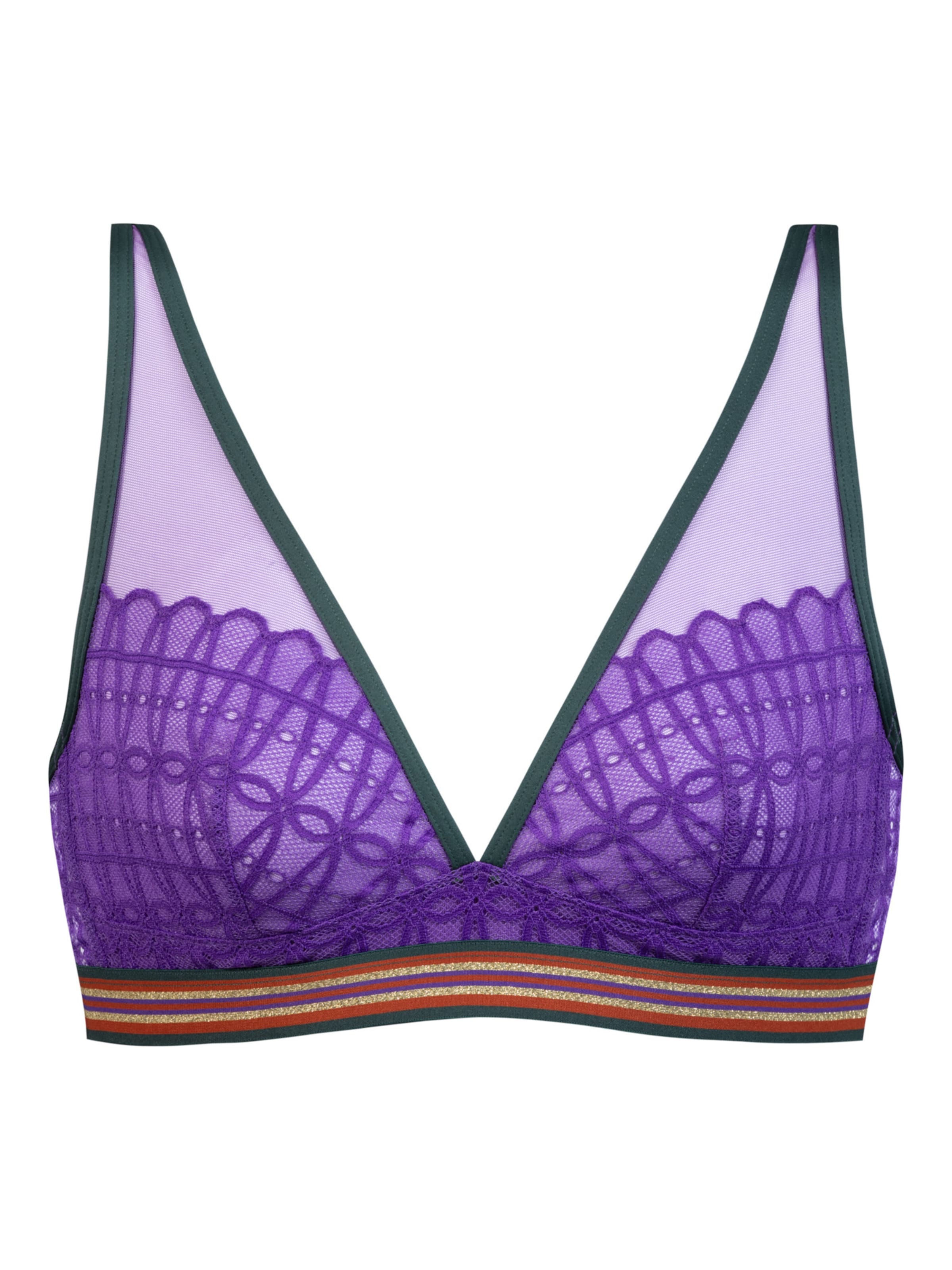 Mey Triangle Bra 'Poetry Temptation' in Purple: front