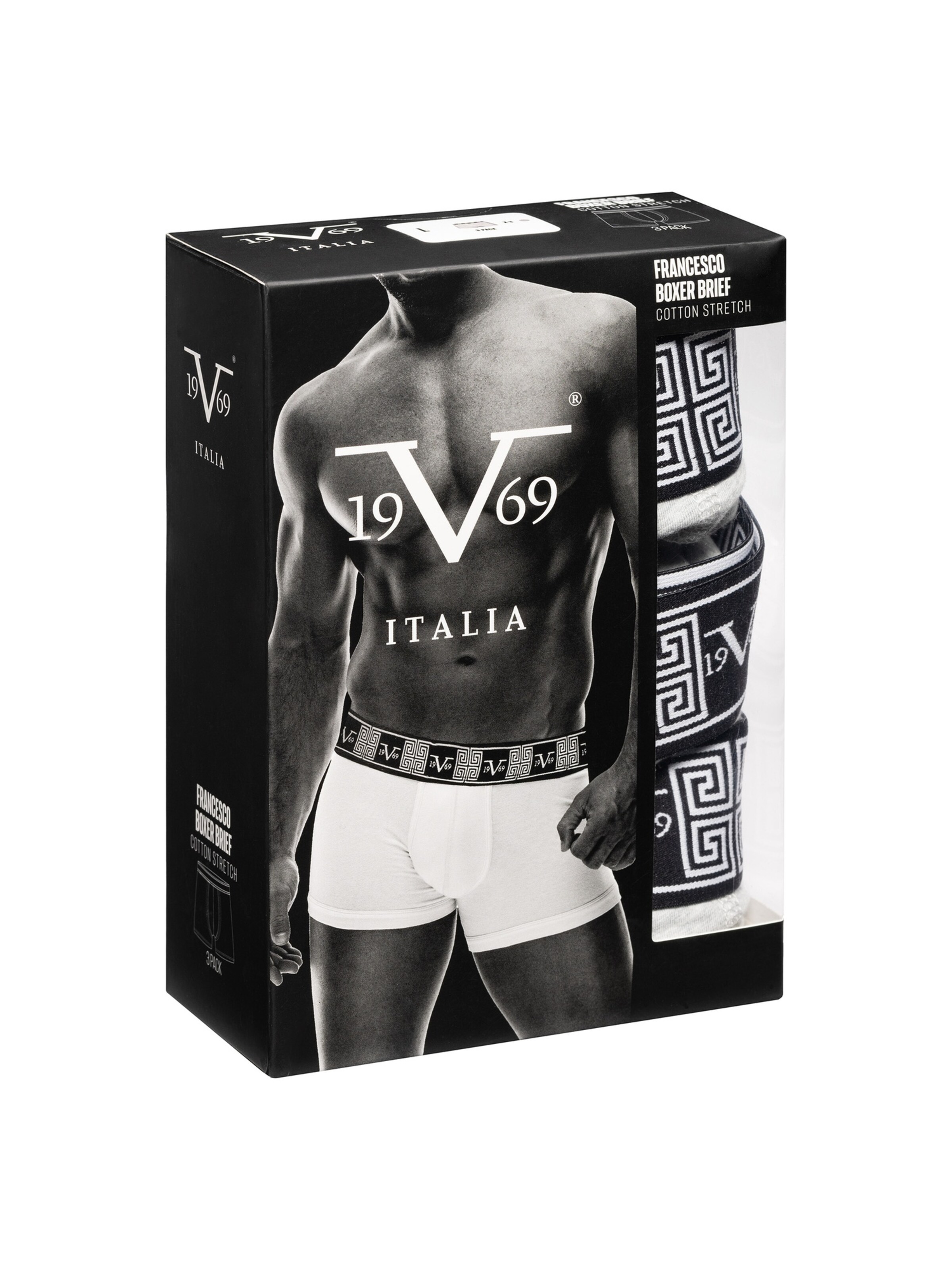 Boxers ' Francesco 3er Pack ' 19V69 ITALIA en gris