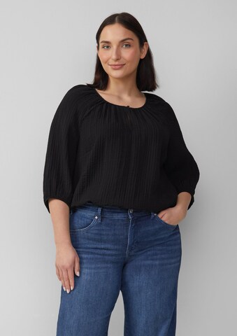 s.Oliver Blouse in Zwart: voorkant